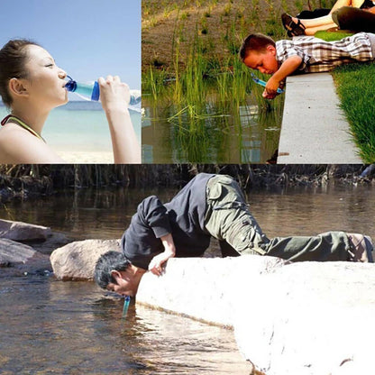 Portable Outdoor Emergency Direct Drinking Water Filtering Tool Disinfection Individual Water Purifier Filter Straw