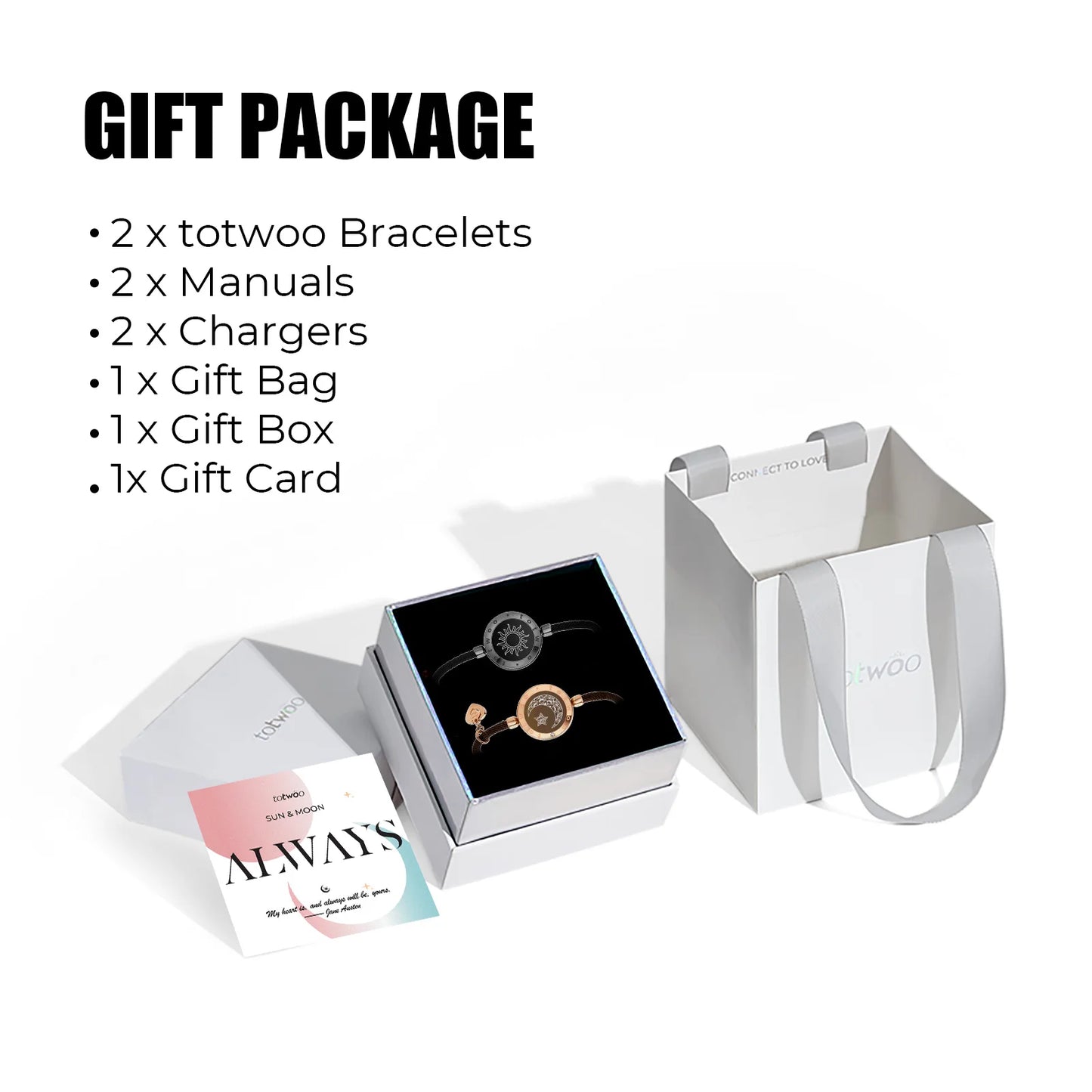 Totwoo Long Distance touch Light up bracelets